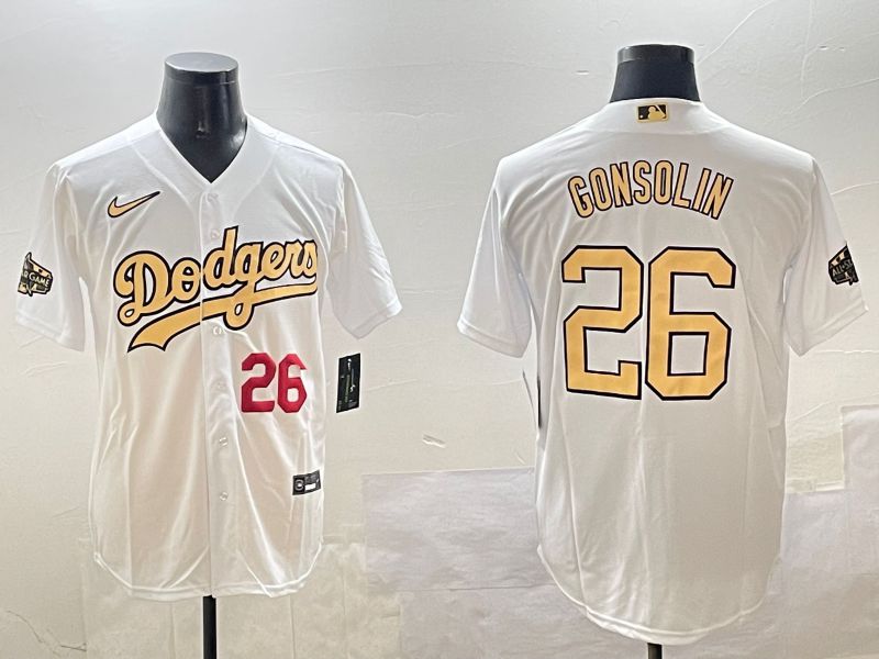 Men Los Angeles Dodgers #26 Gonsolin White All star Game 2025 Nike MLB Jersey style 6->los angeles dodgers->MLB Jersey